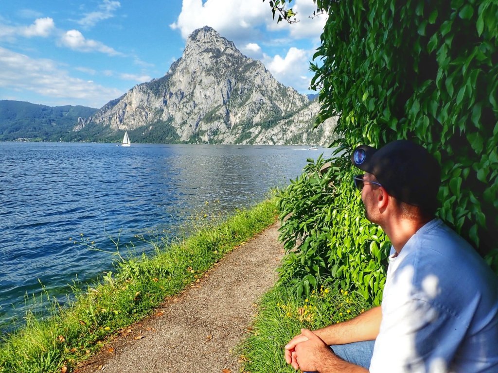 widok na jezioro Traunsee, Traunkirchen